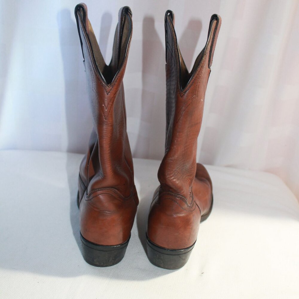 Abilene Boot Co. Brown Leather Cowgirl Boots, 7.5B - Picture 9 of 13